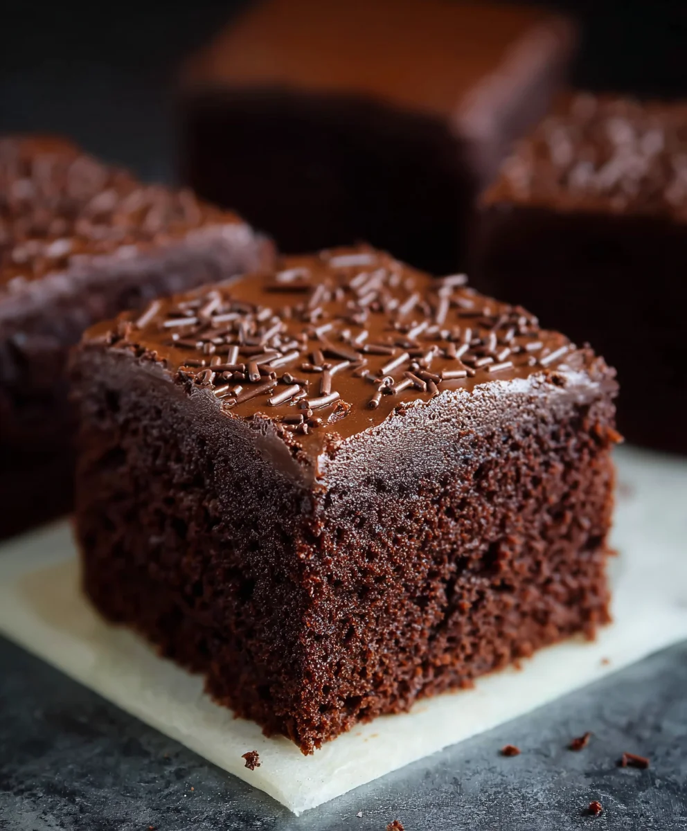 Old School Chocolate Traybake - Easy Classic Comfort Cake