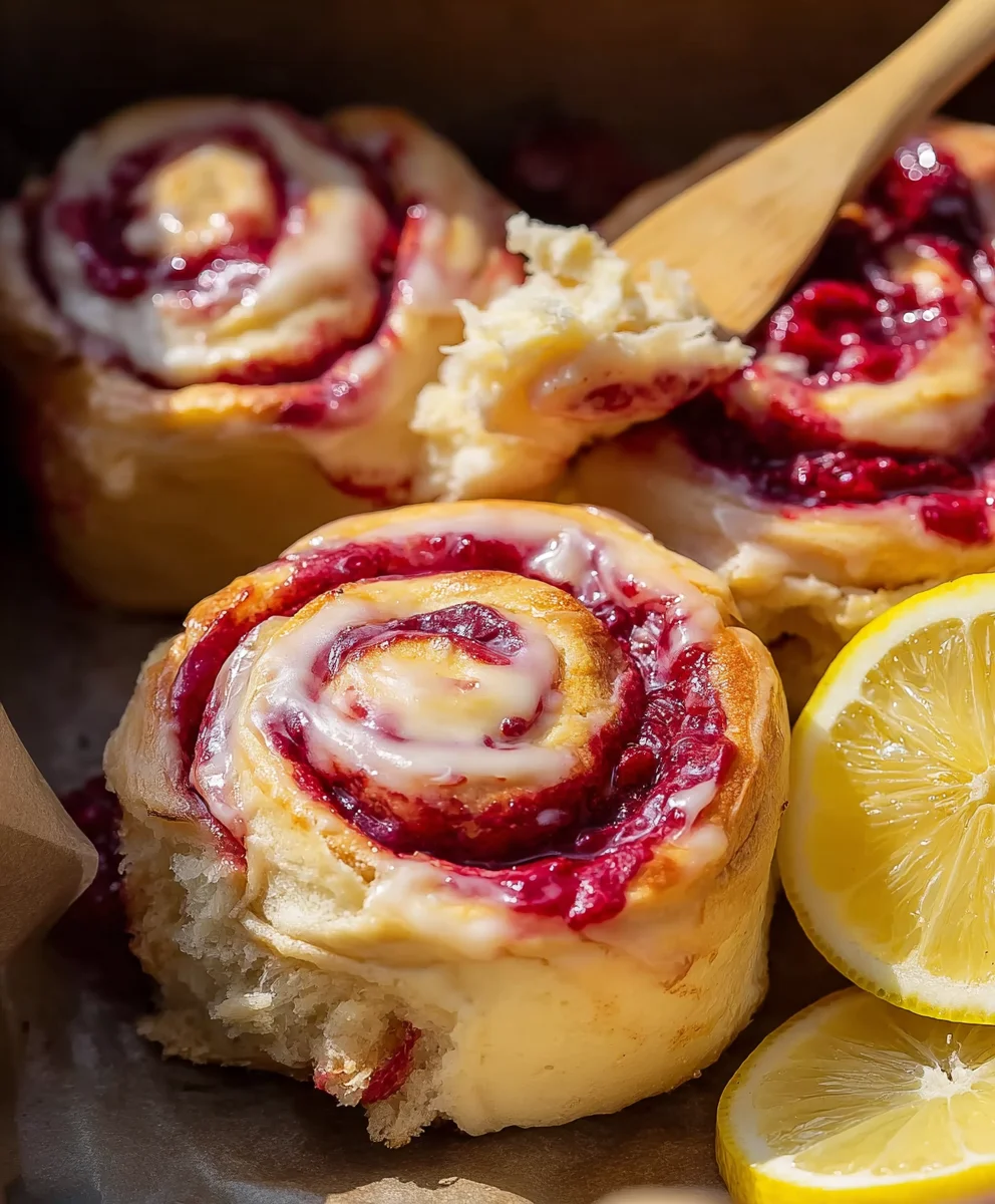 Brioche Raspberry Lemon Rolls - Sweet & Tangy Delight