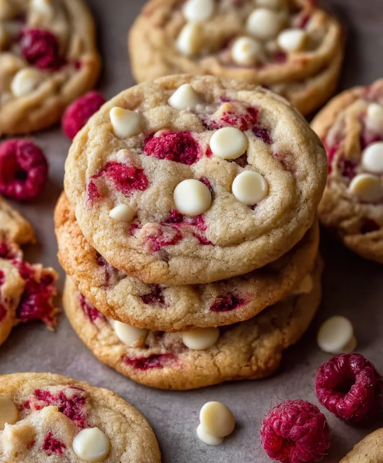 Raspberry White Chocolate Cookies-Easy Recipe