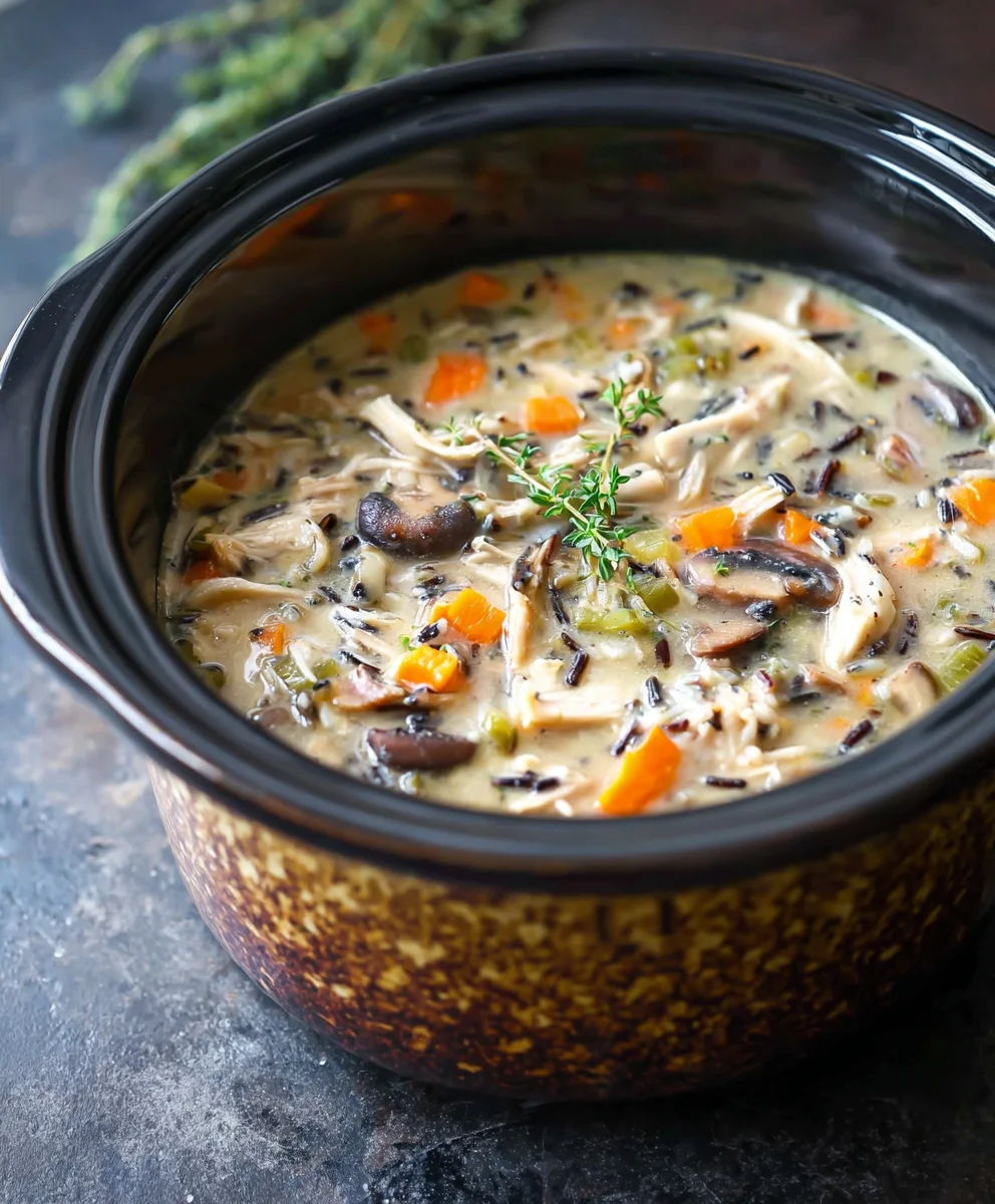 Slow Cooker Chicken Wild Rice Soup Easy Recipe
