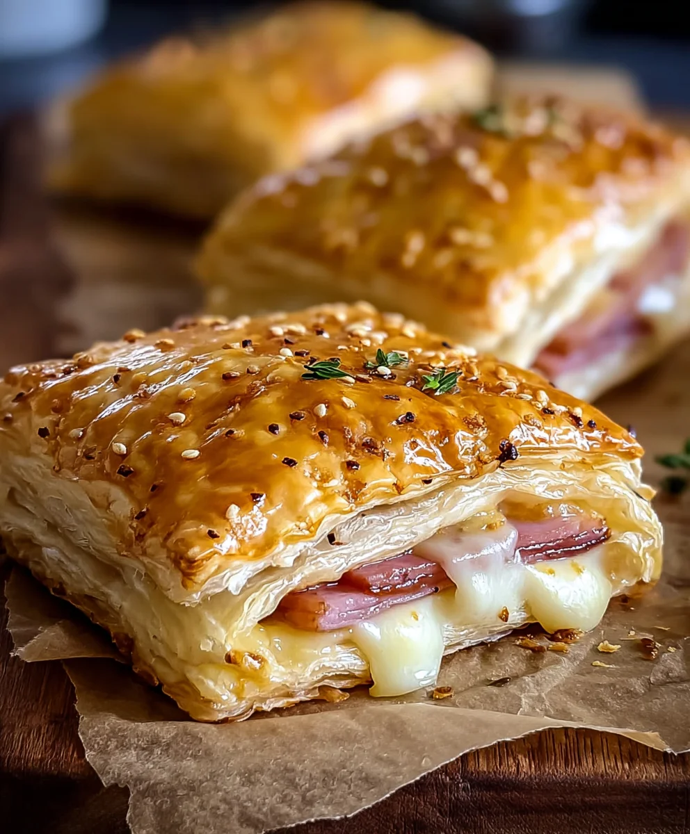 Beef Beef Ham Cheese Puff Pastry Bites - Easy Appetizer