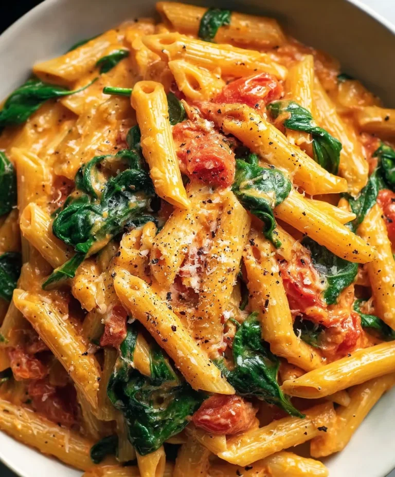 Creamy Tomato Spinach Pasta-Quick & Easy Recipe