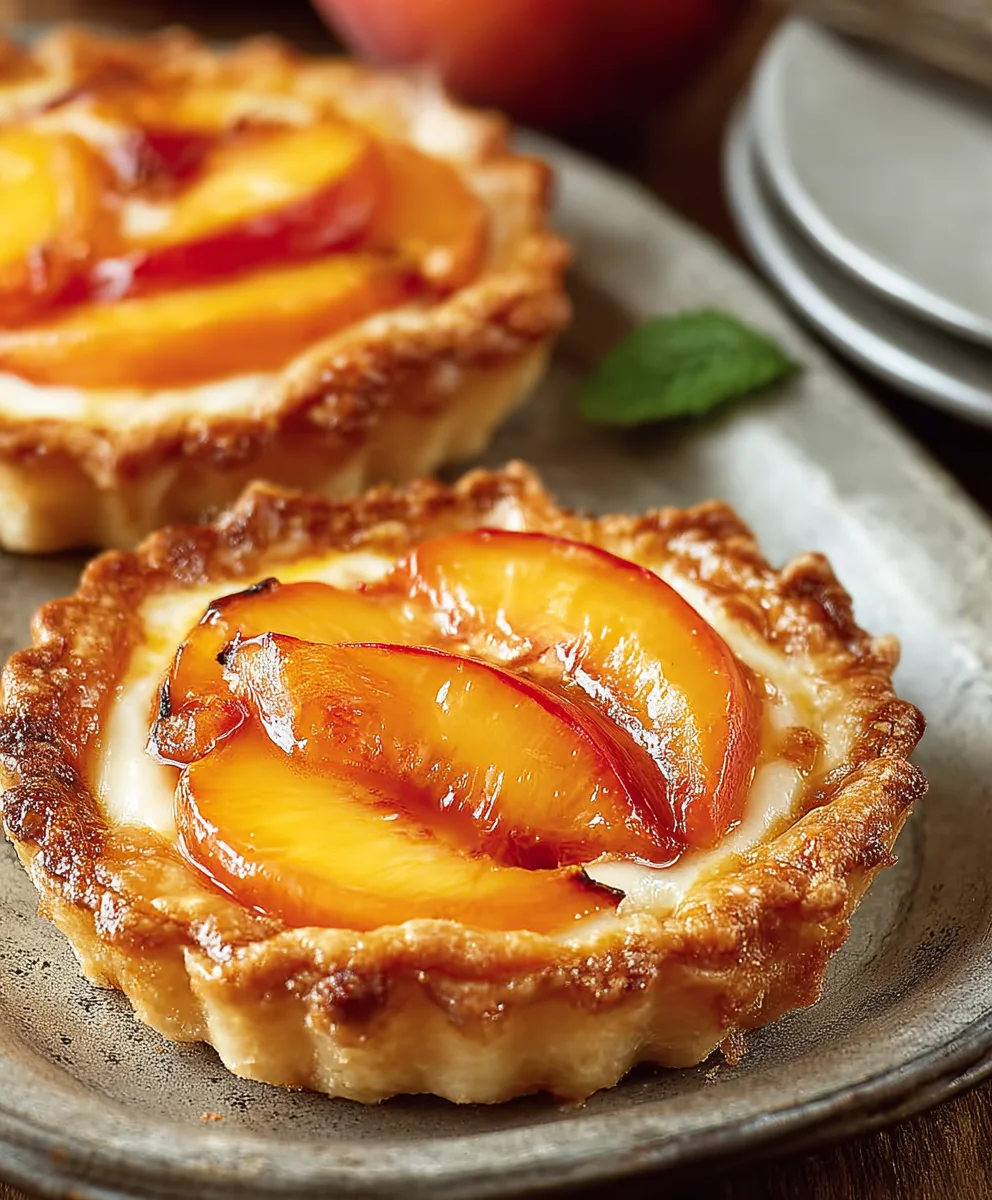 Summer Peach Cream Cheese Tarts Recipe