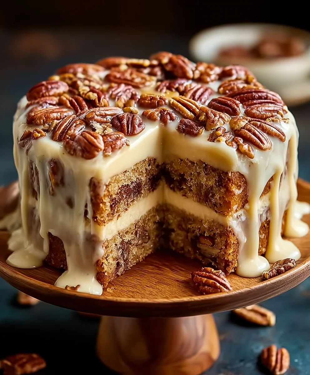 Butter Pecan Praline Cake-Decadent & Easy Recipe
