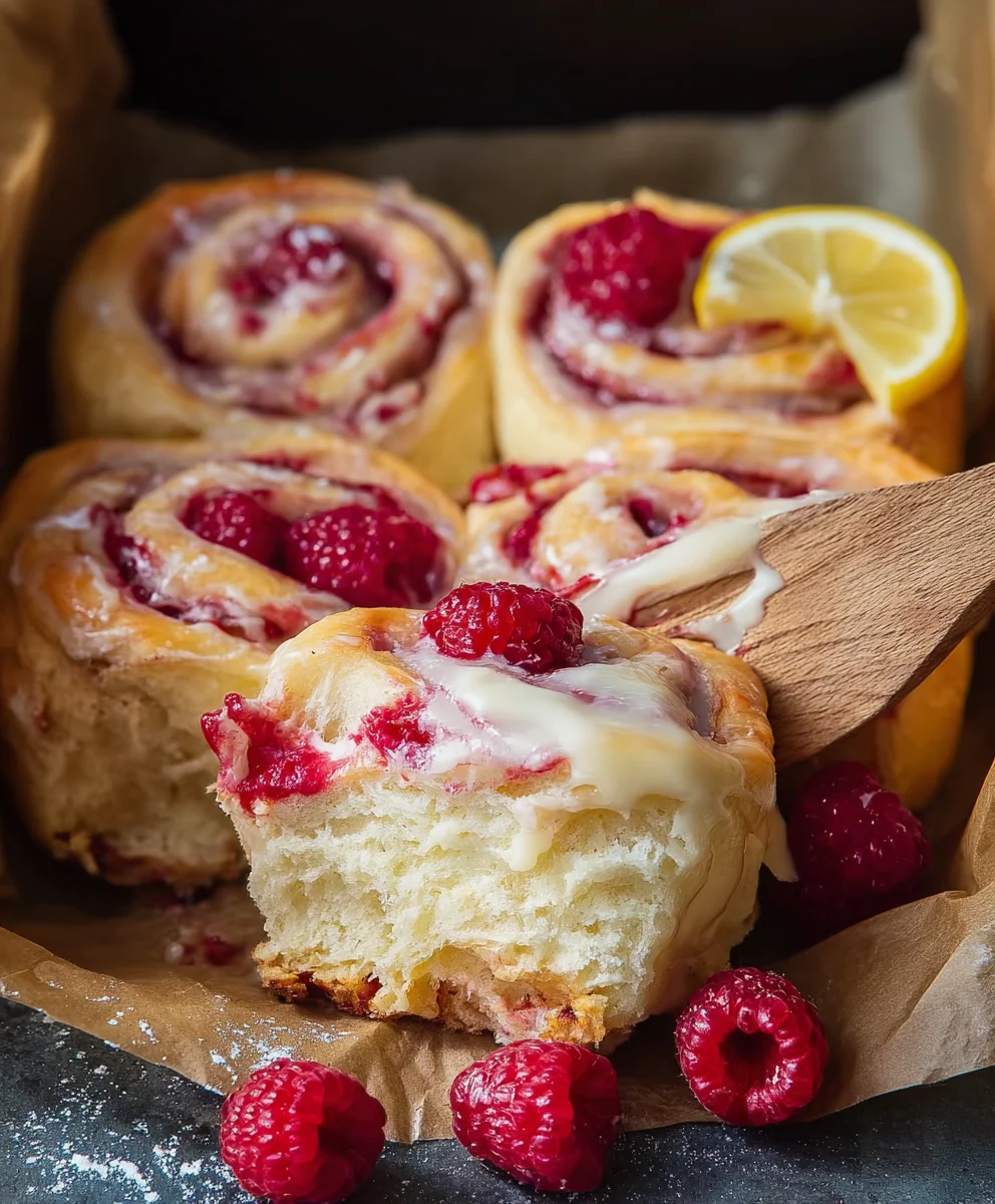 Brioche Raspberry Lemon Rolls - Sweet & Tangy Delight