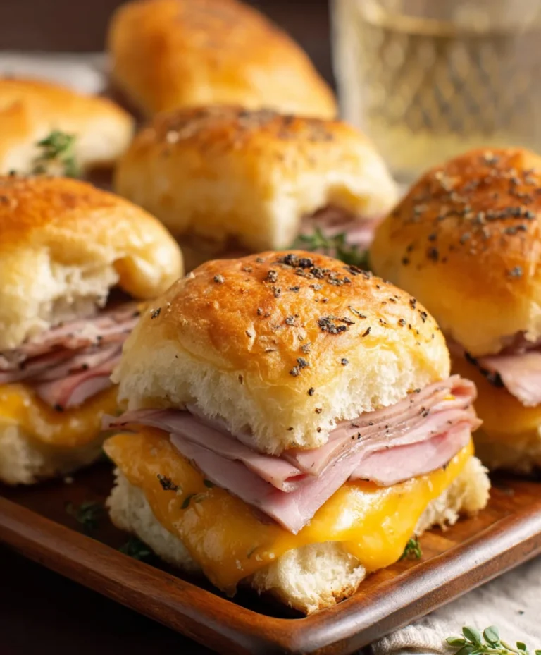 Baked Beef Beef Ham Cheese Sliders- Easy Appetizer
