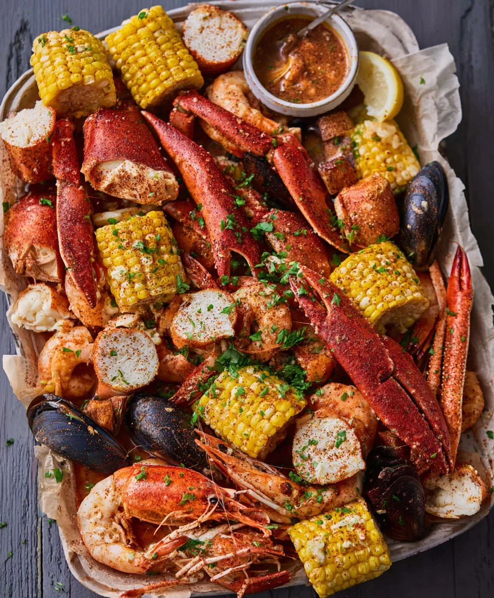 Spicy Cajun Seafood Boil Recipe-Garlic Butter