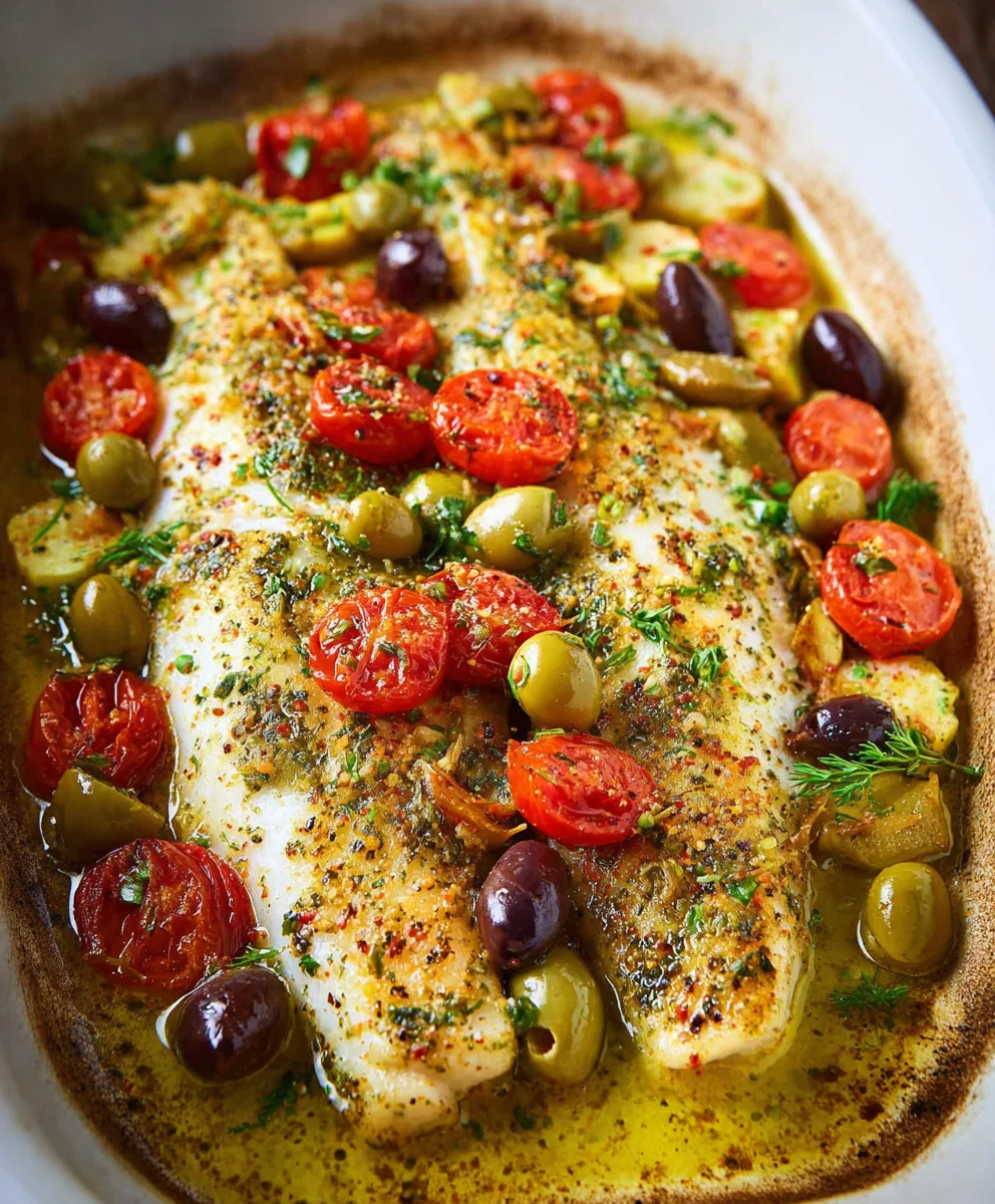 Easy Mediterranean Baked Fish-Quick & Flavorful Recipe