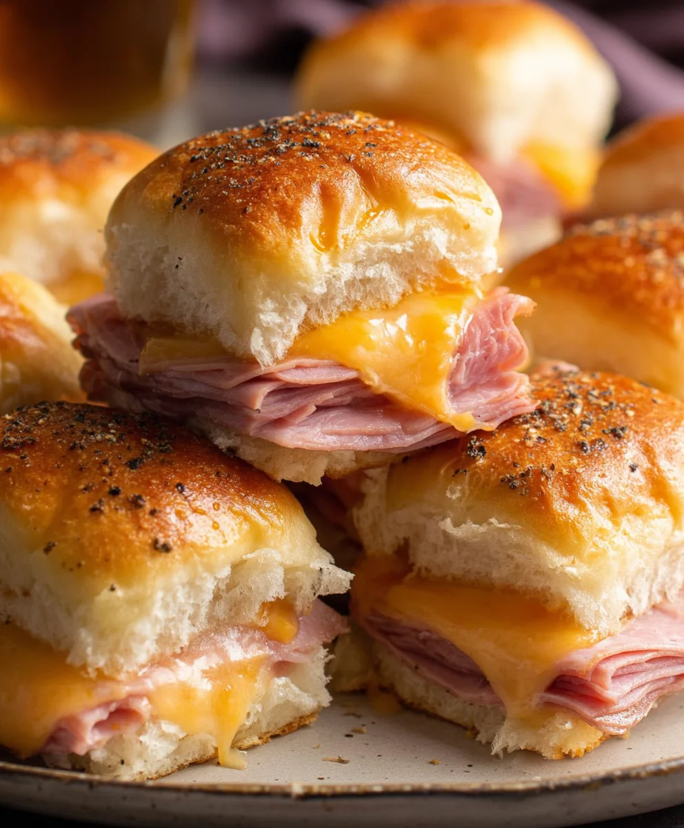 Baked Beef Beef Ham Cheese Sliders- Easy Appetizer