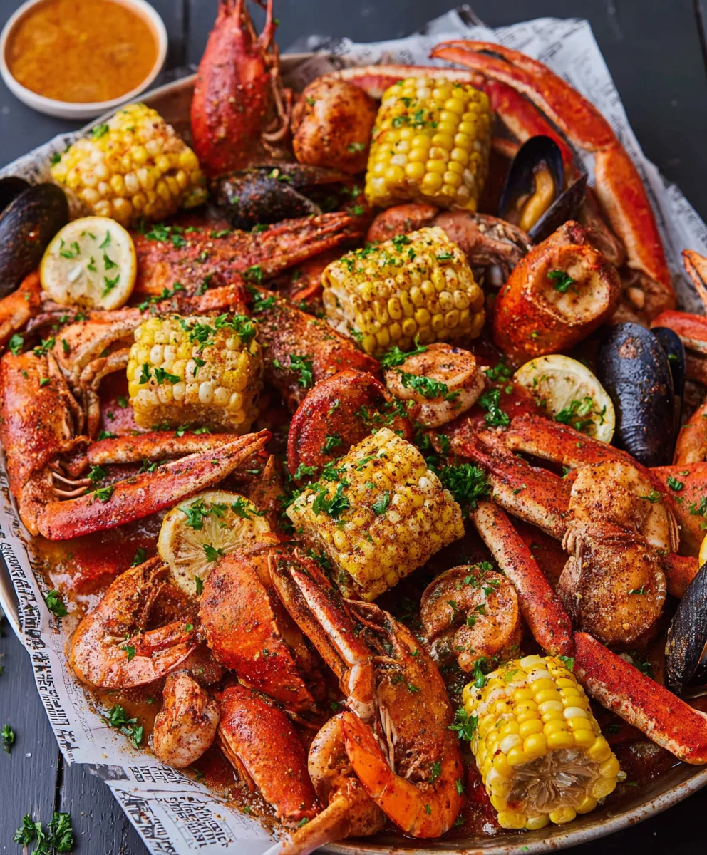 Spicy Cajun Seafood Boil Recipe-Garlic Butter