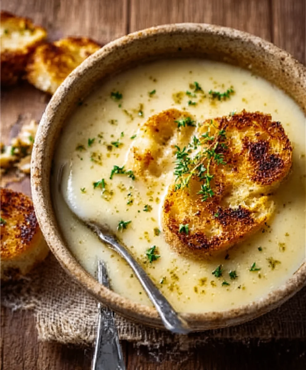 Country French Garlic Soup - Rich Savory Comfort