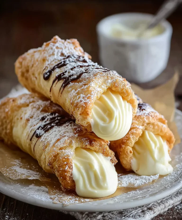 Easy Italian Cream Stuffed Cannoncini Recipe