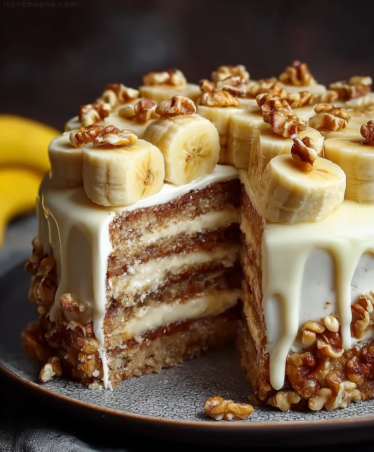 Heavenly Banana Walnut Cream Cake – Easy Recipe