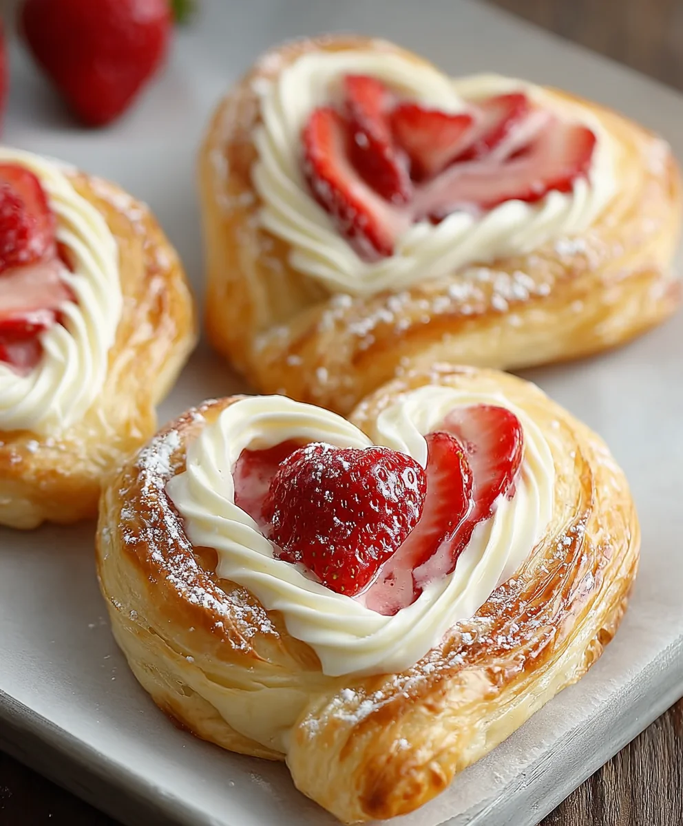 Strawberry Cream Danish Recipe - Easy & Delicious