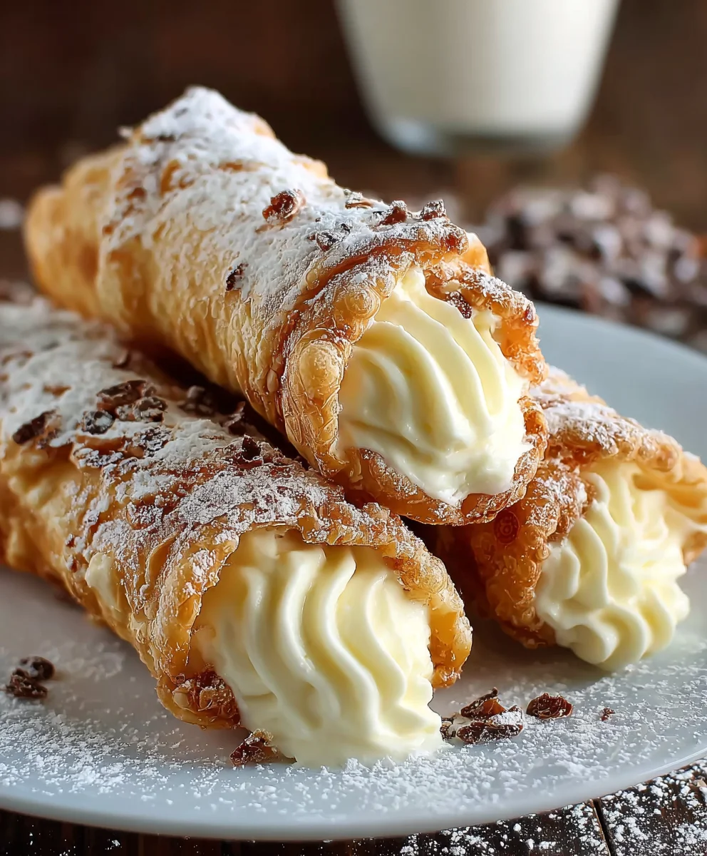 Easy Italian Cream Stuffed Cannoncini Recipe