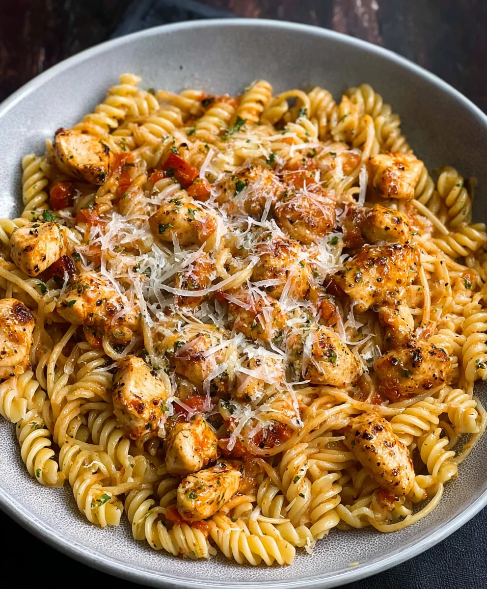 Garlic Parmesan Chicken Pasta-Healthy & Delicious