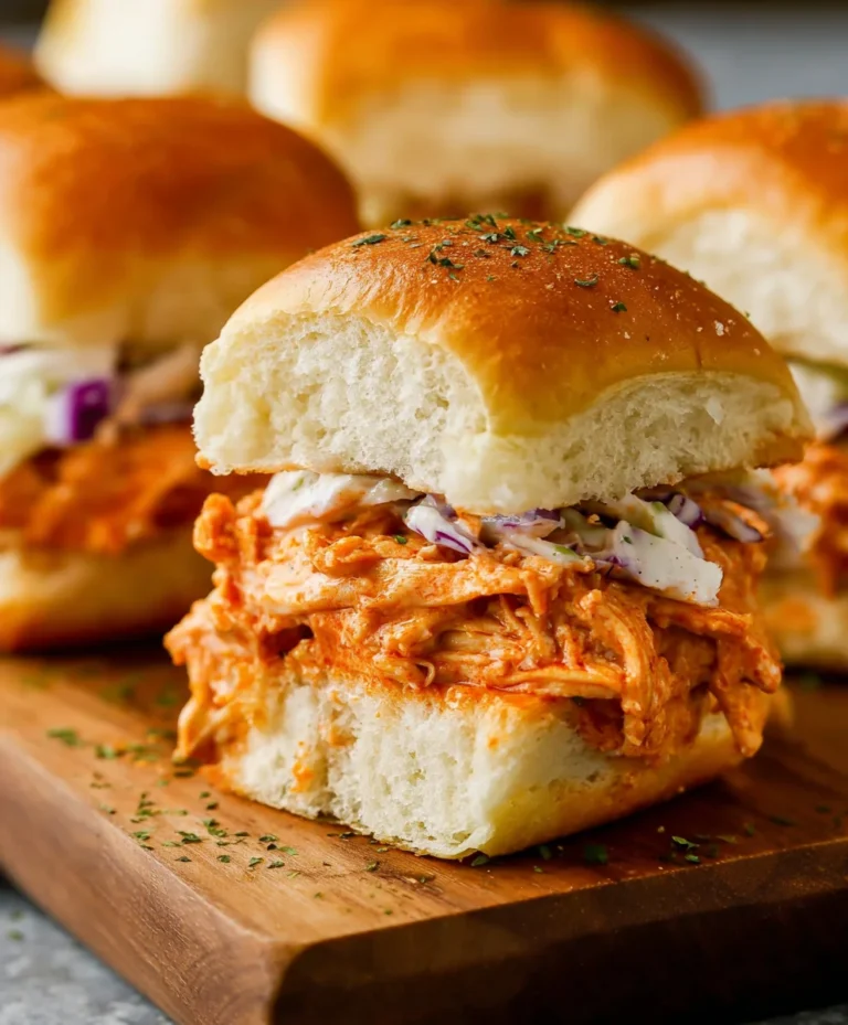 Spicy Buffalo Chicken Sliders-Easy Appetizer Recipe
