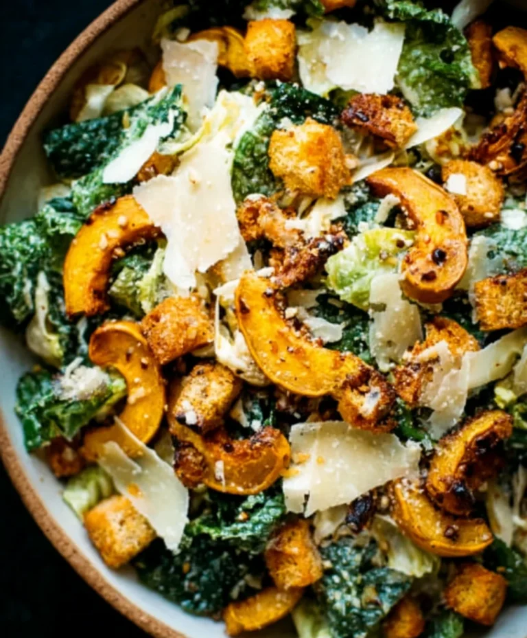 Autumn Caesar Salad-Delicata Squash Croutons
