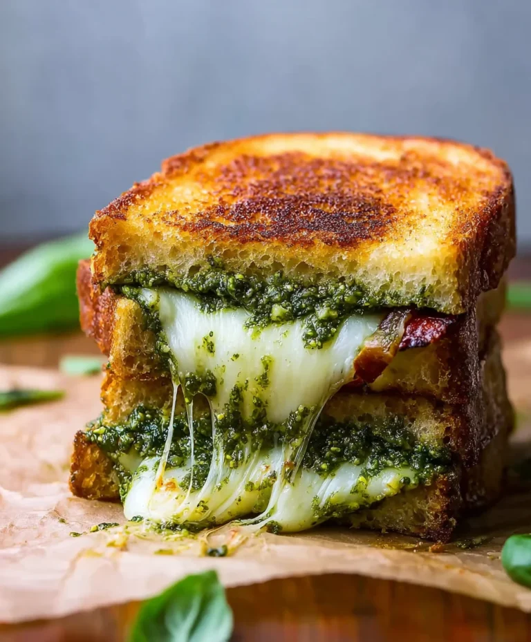 Sourdough Pesto Grilled Cheese-Ultimate Comfort Food