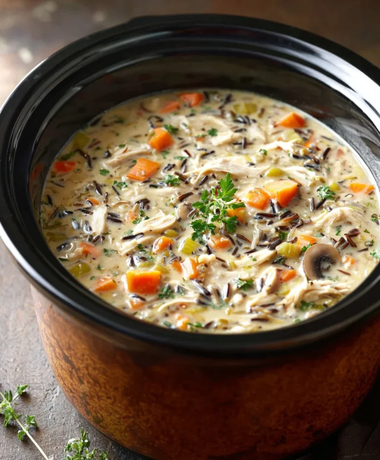 Slow Cooker Chicken Wild Rice Soup Easy Recipe