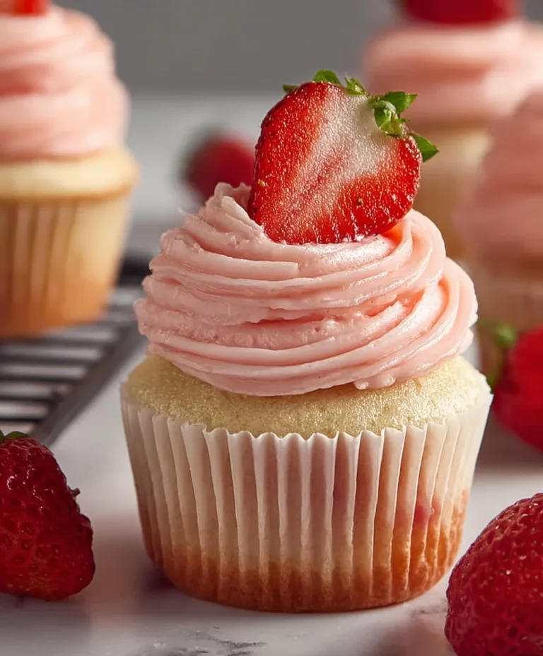 Fresh Strawberry Cupcakes Recipe – Delicious & Easy