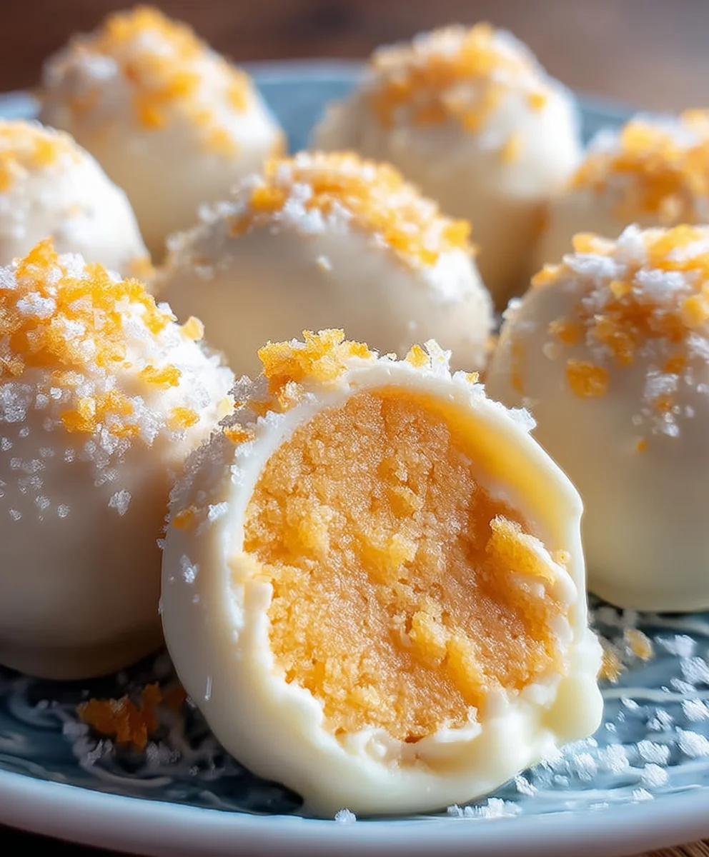 White Chocolate Orange Truffles-Creamsicle Delight