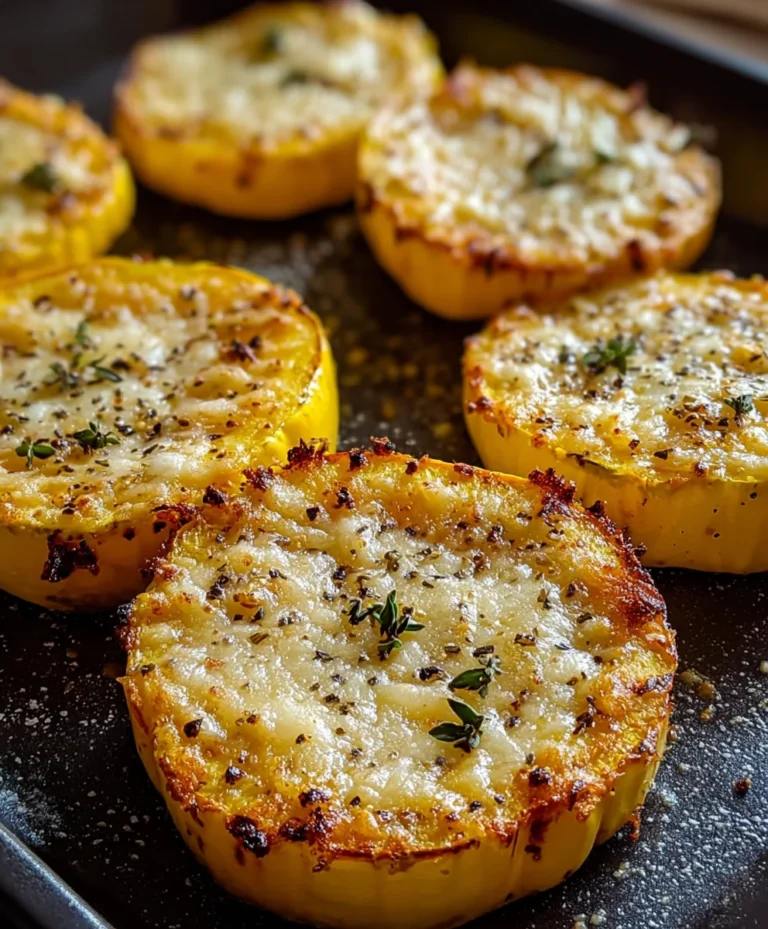 Cheesy Baked Squash Rounds Recipe-Easy Veggie Side