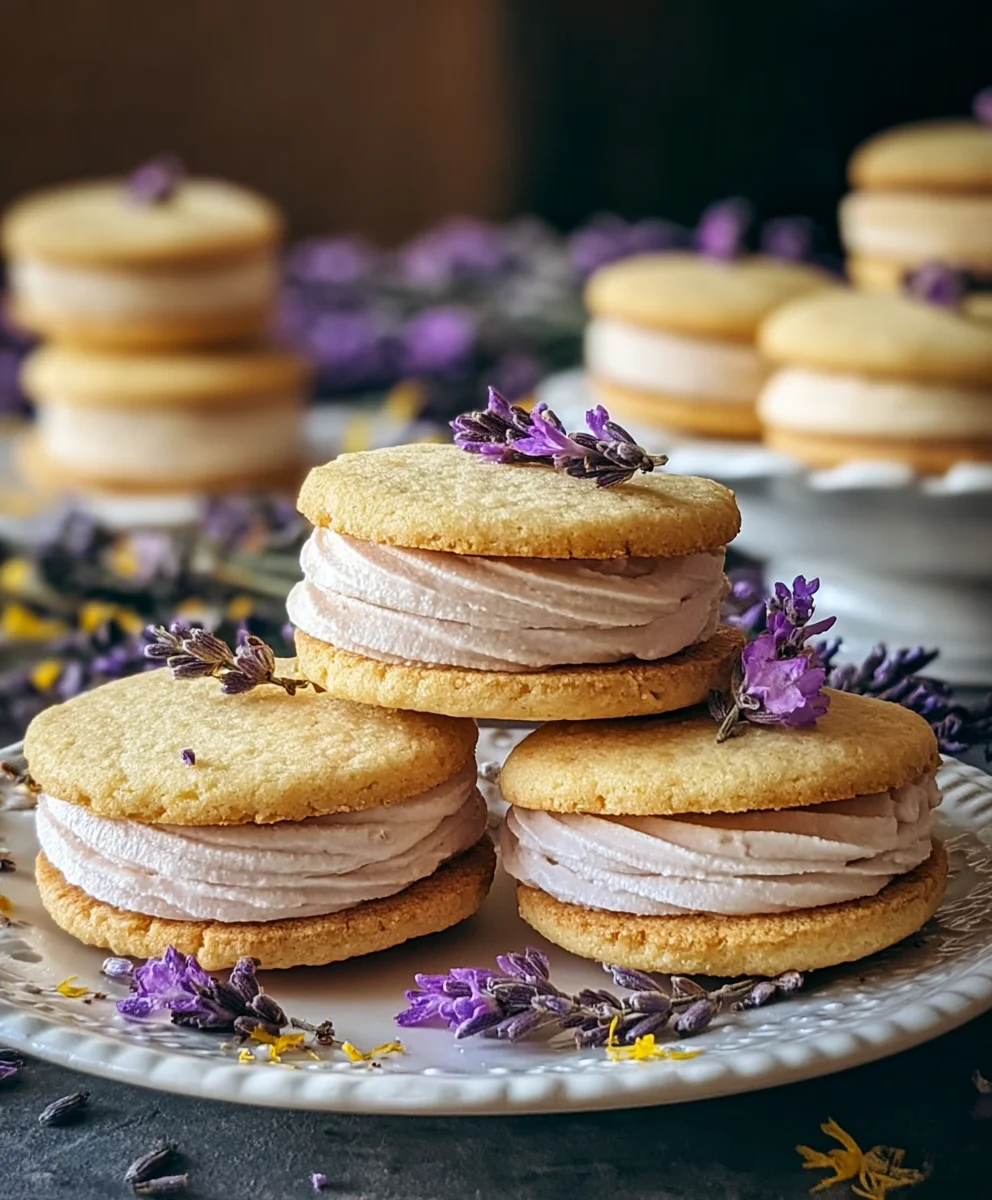 Lemon Lavender Sandwich Cookies Recipe