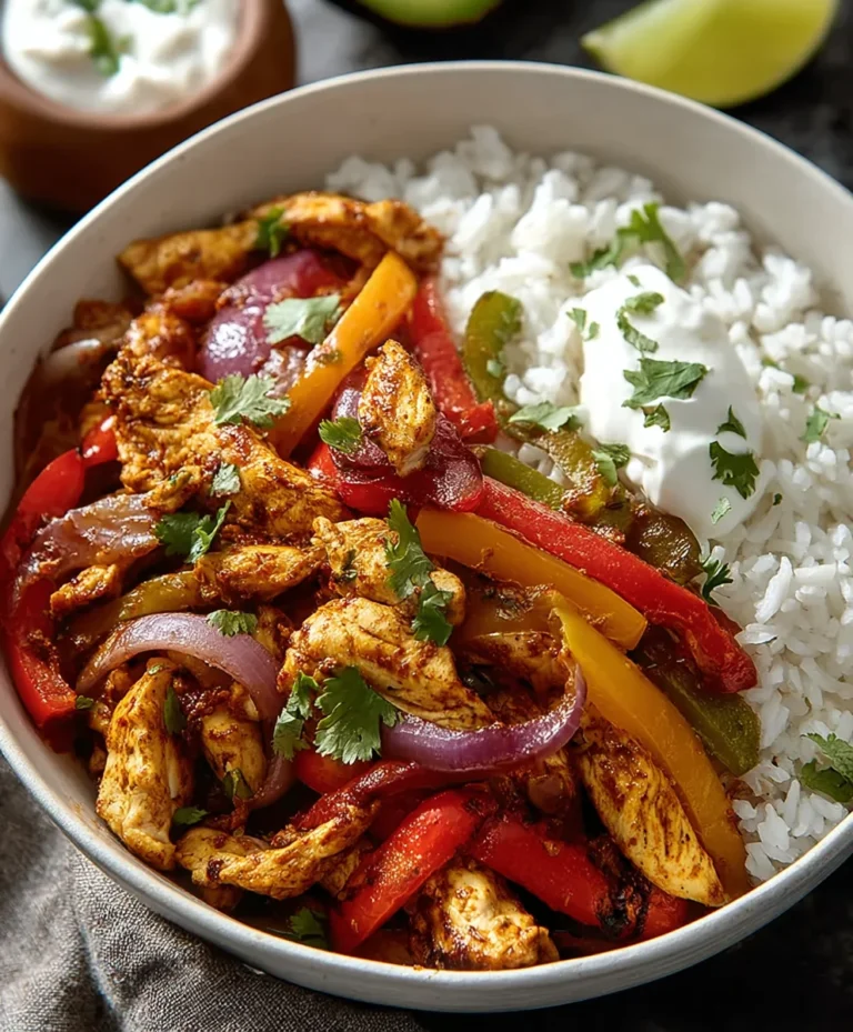 Easy Chicken Fajita Bowl Recipe-Flavorful & Quick