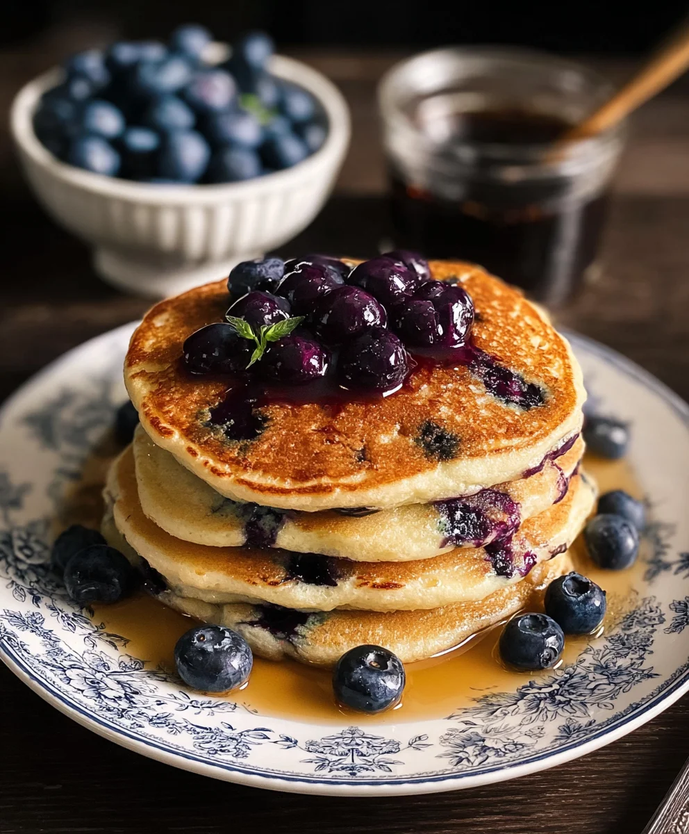 Easy Blueberry Pancakes-Fluffy & Delicious Breakfast Treat