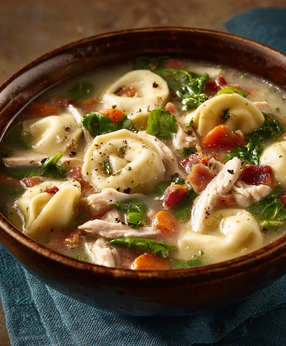 Easy Chicken Tortellini Soup Recipe- Quick & Delicious