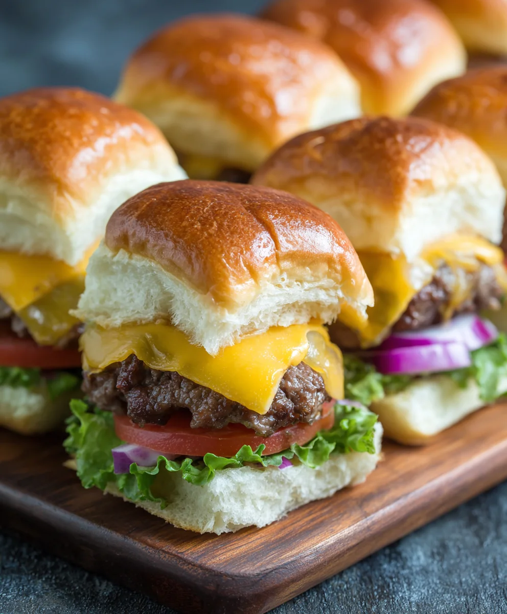 Hawaiian Roll Cheeseburger Sliders Easy Beef Bites