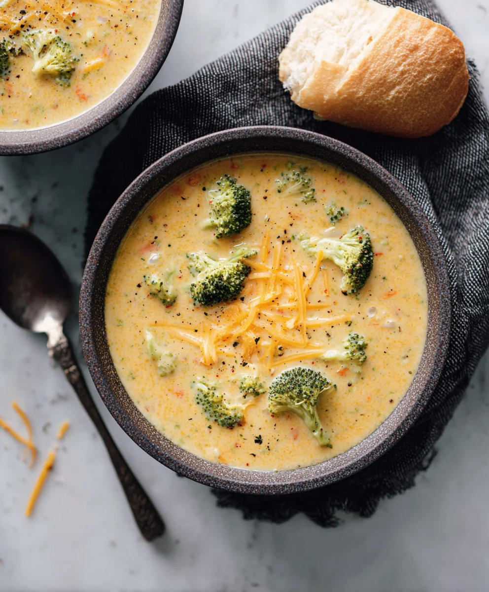 Creamy Cheddar Broccoli Soup-Easy & Delicious Recipe