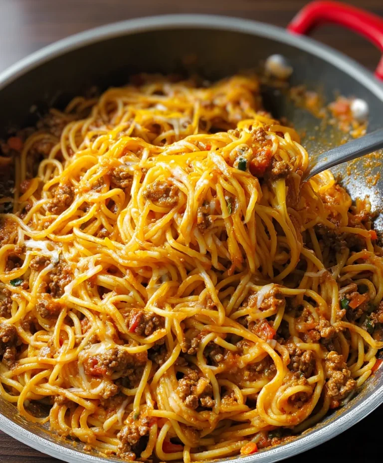 Easy One Pot Taco Spaghetti Dinner – Quick & Delicious