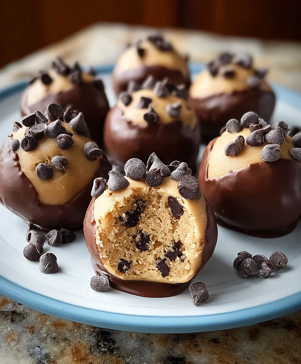 Chocolate Dipped Cookie Dough Bites Easy Recipe
