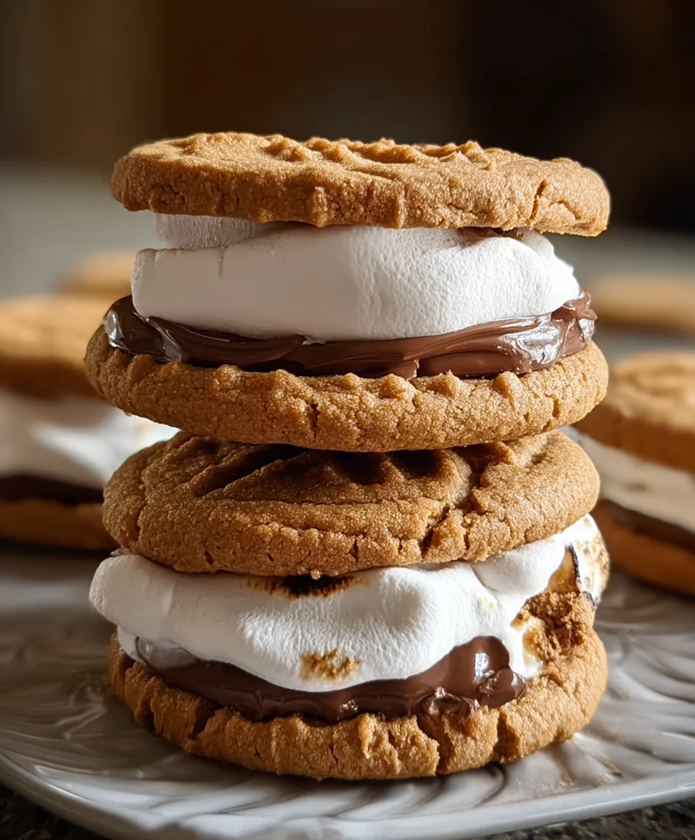 Peanut Butter S'mores Sandwich Cookies-Easy Recipe
