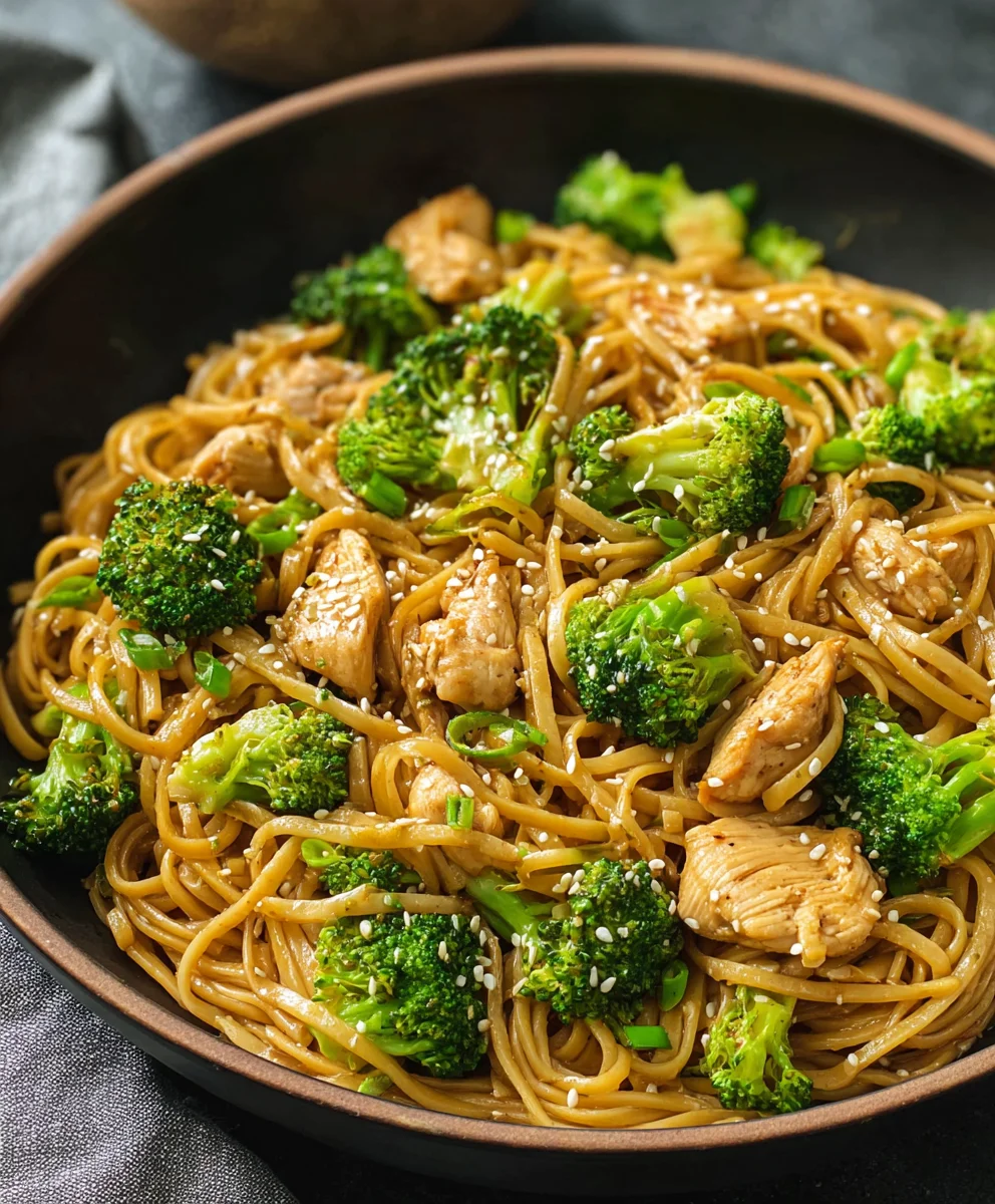 Healthy Sesame Noodles Chicken & Broccoli Recipe