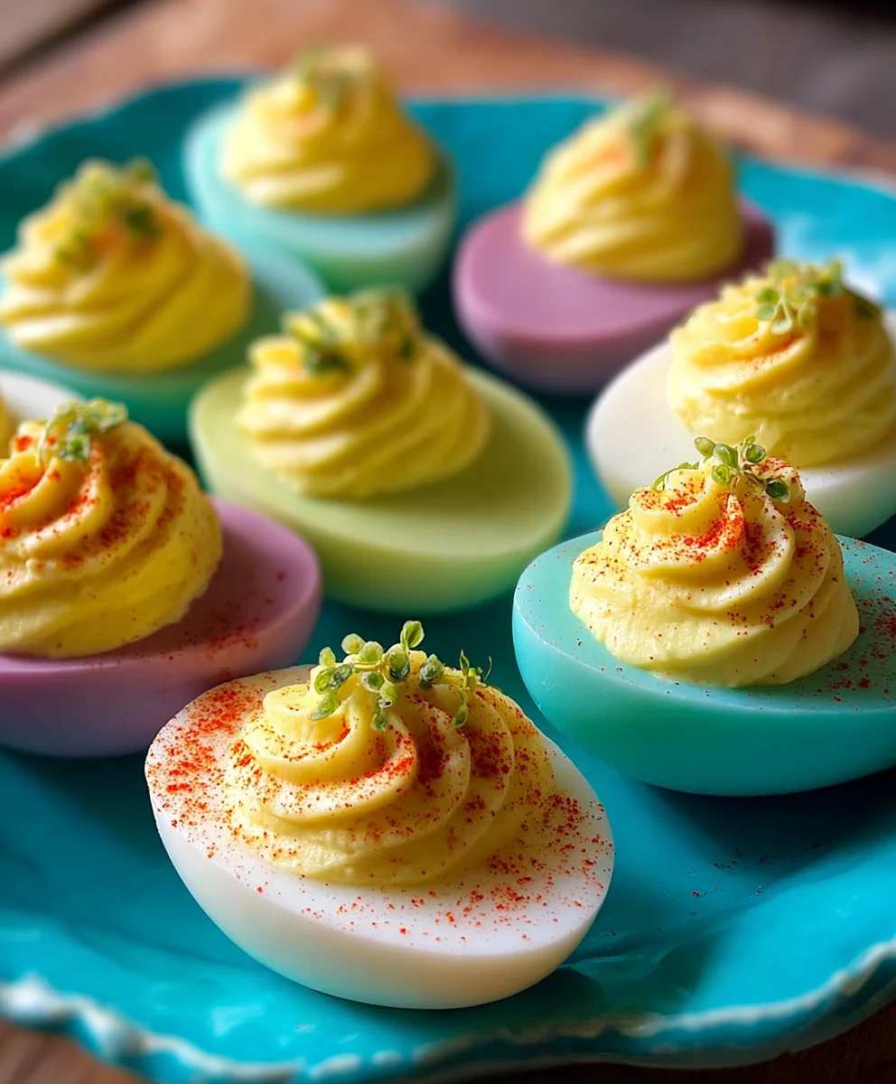 Colorful Deviled Eggs Recipe-Fun & Easy Appetizer