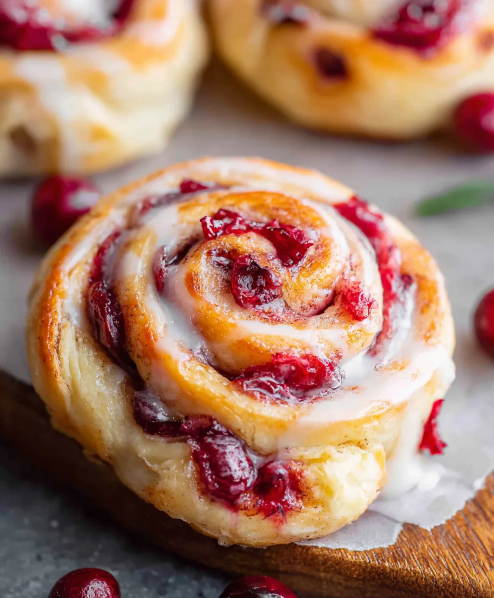 Orange Cranberry Sweet Rolls-Festive Holiday Treat