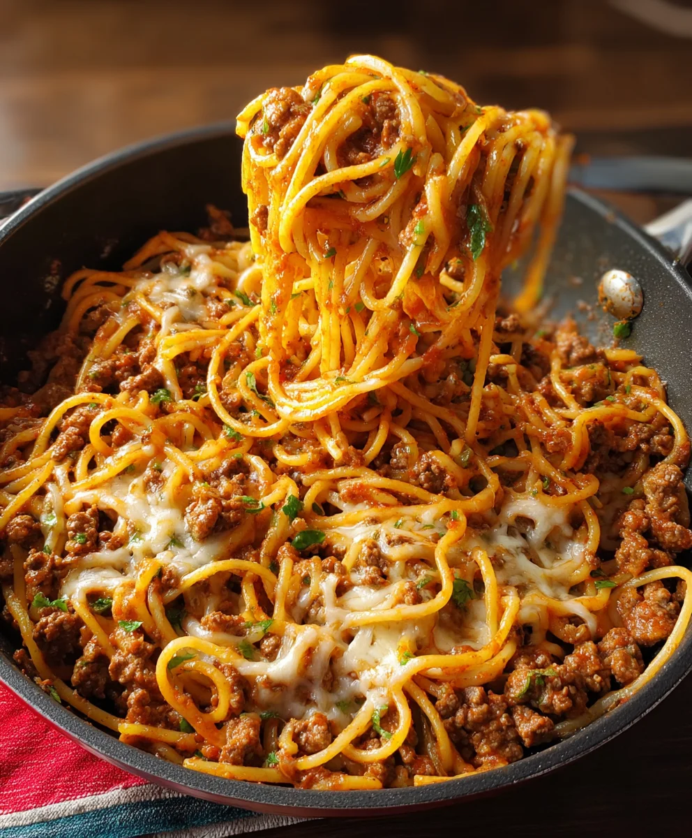 Easy One Pot Taco Spaghetti Dinner - Quick & Delicious