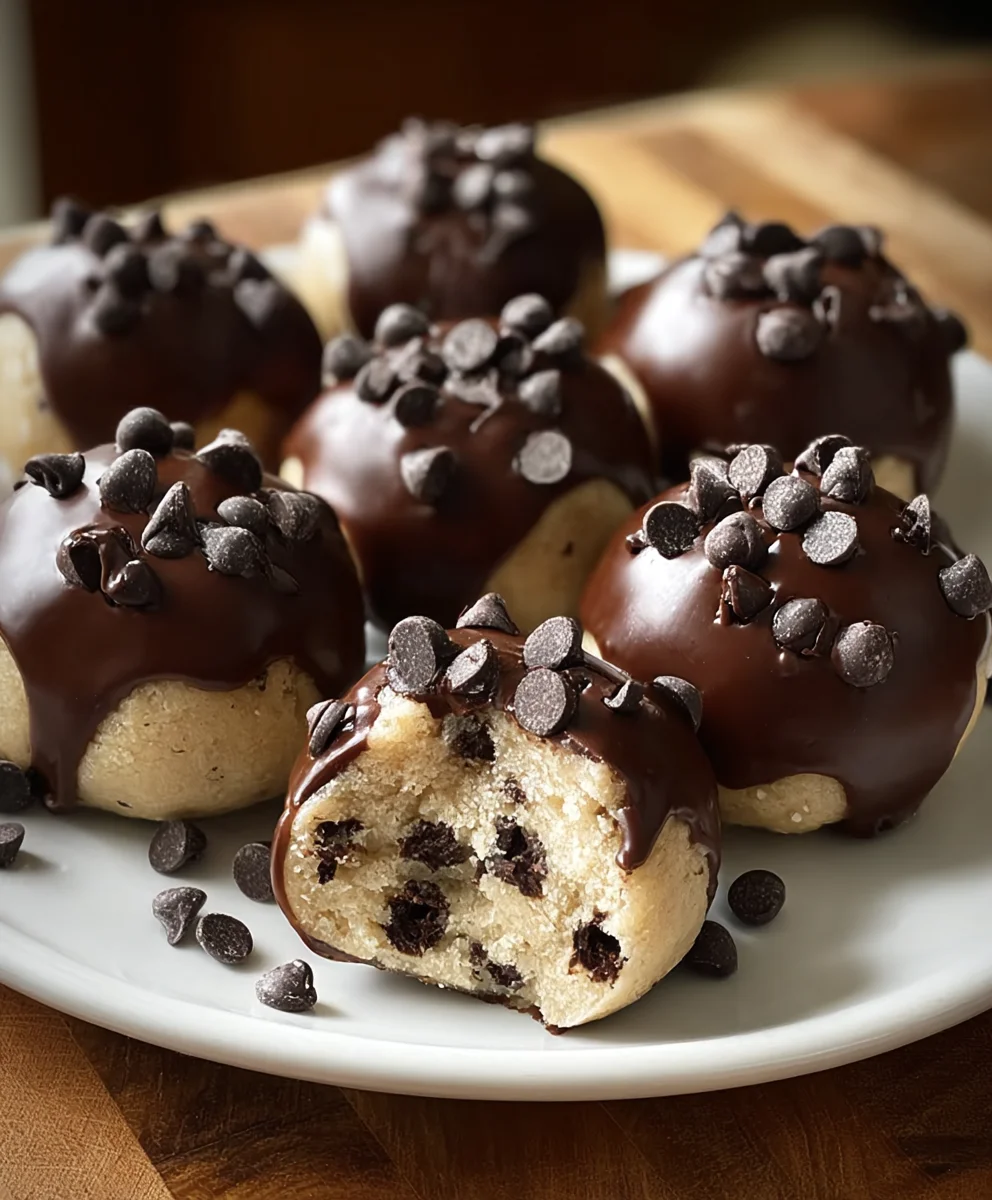 Chocolate Dipped Cookie Dough Bites Easy Recipe