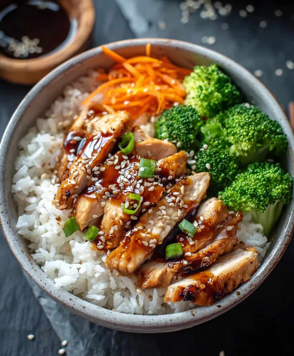 Easy Teriyaki Chicken Rice Bowl Recipe-Quick Dinner