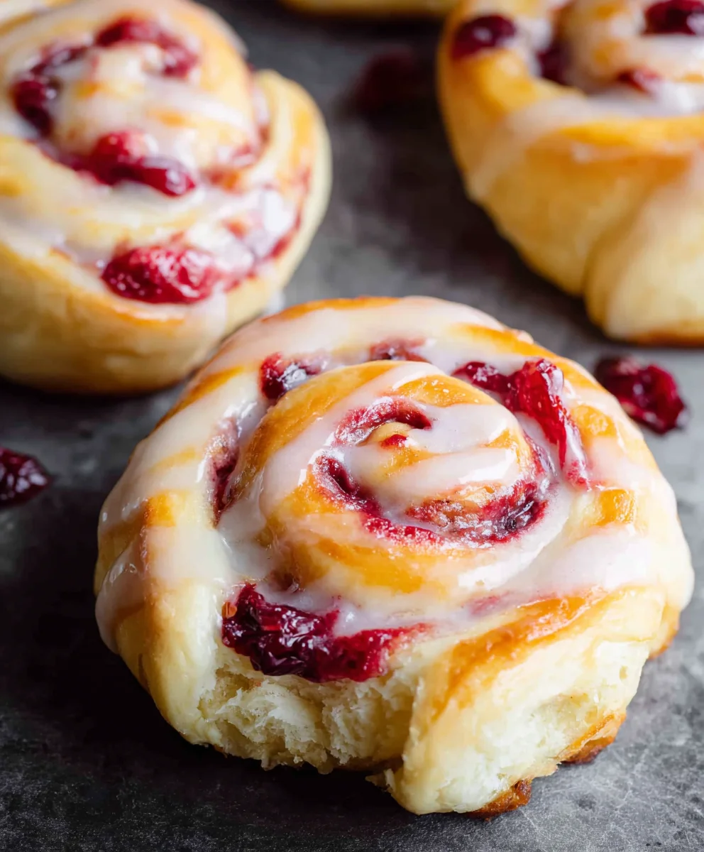 Orange Cranberry Sweet Rolls-Festive Holiday Treat