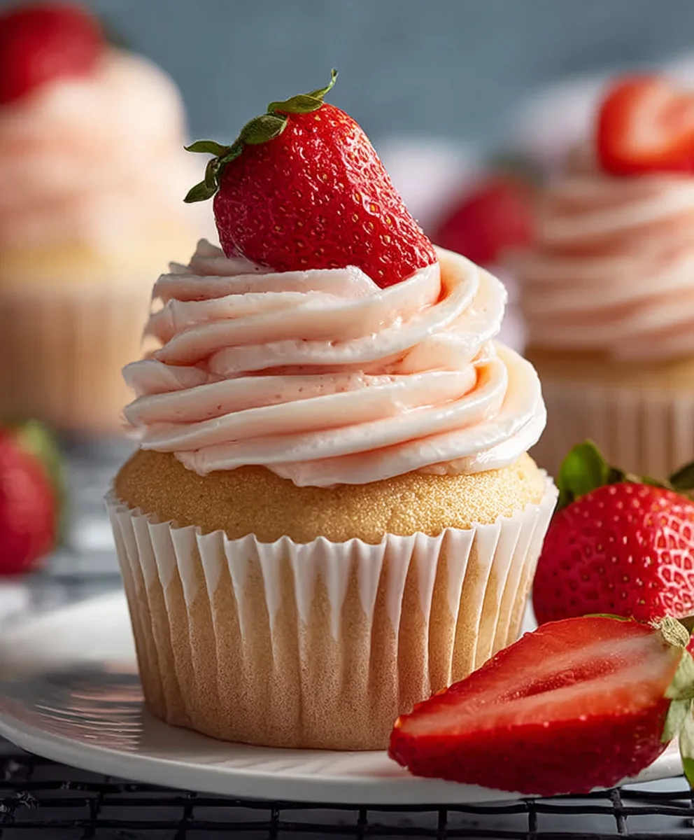 Fresh Strawberry Cupcakes Recipe - Delicious & Easy
