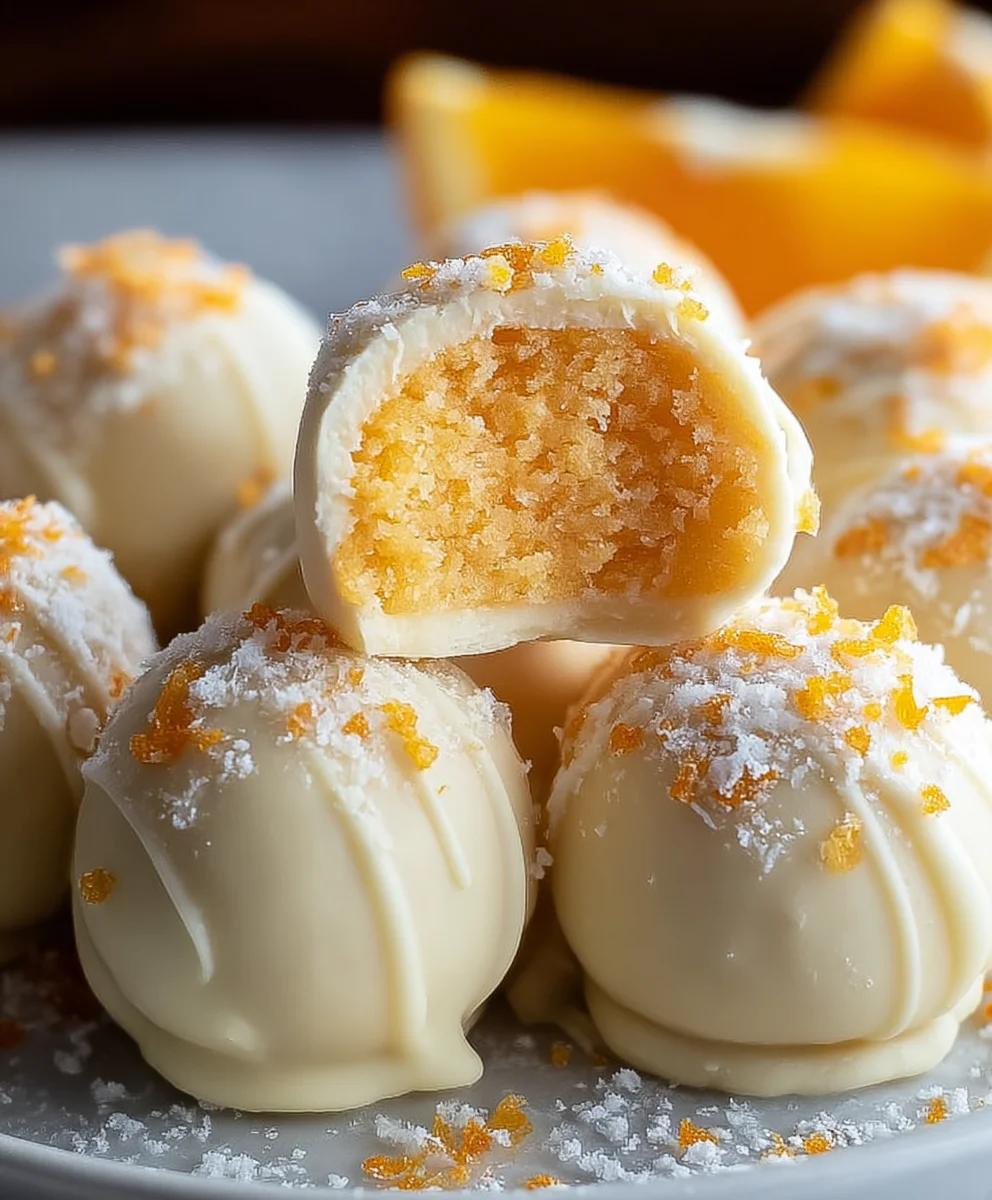White Chocolate Orange Truffles-Creamsicle Delight