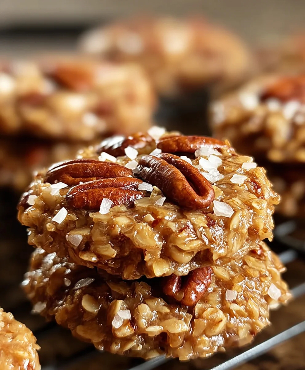 Easy No Bake Pecan Coconut Praline Cookies