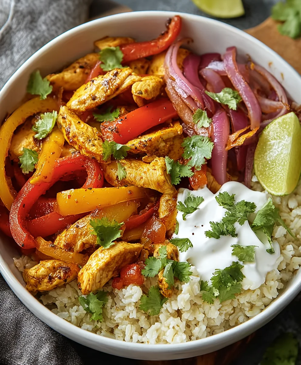 Easy Chicken Fajita Bowl Recipe-Flavorful & Quick