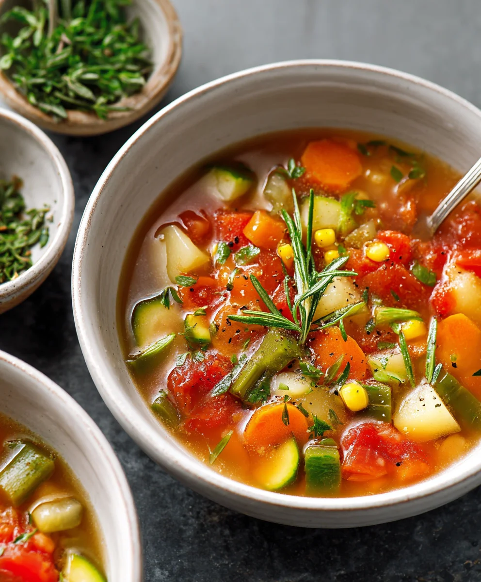 Easy Vegetable Soup Recipe- Hearty & Healthy Meal
