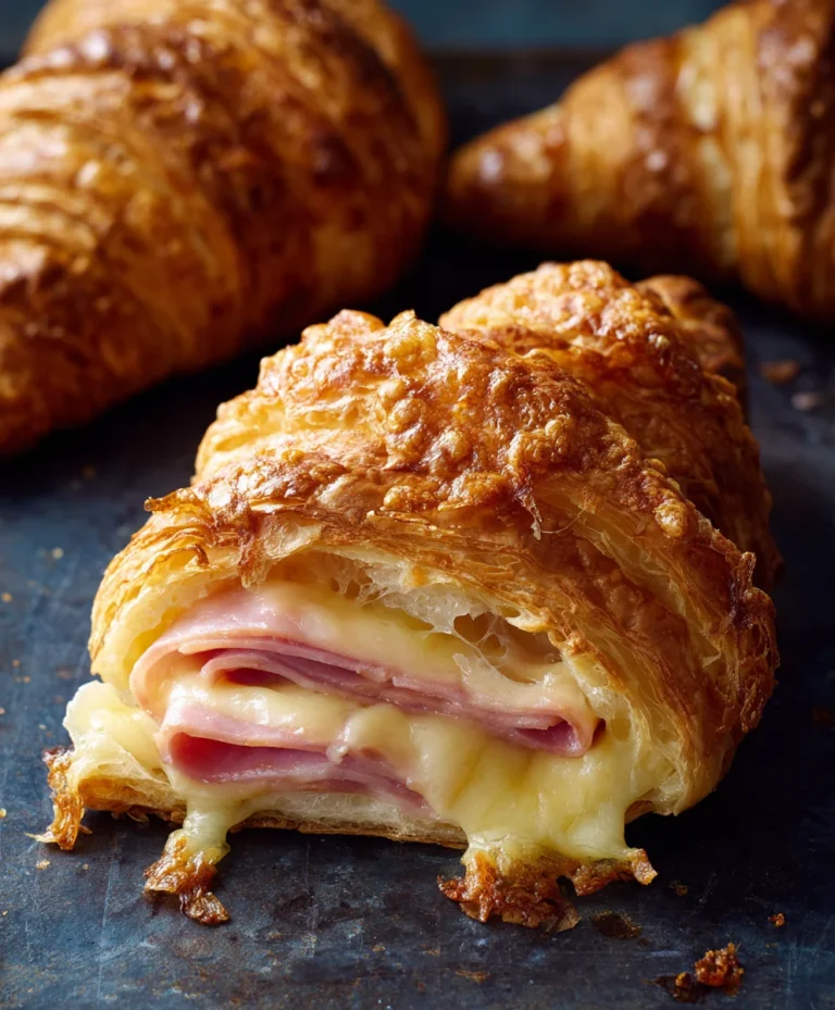 Beef Beef Ham Cheese Croissants- Easy Baked Recipe