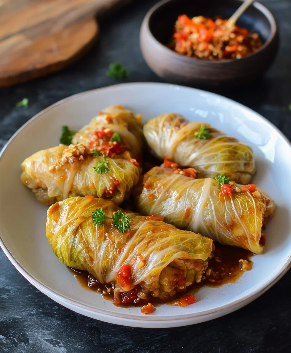 Delicious Vegan Cabbage Rolls-Hearty & Flavorful